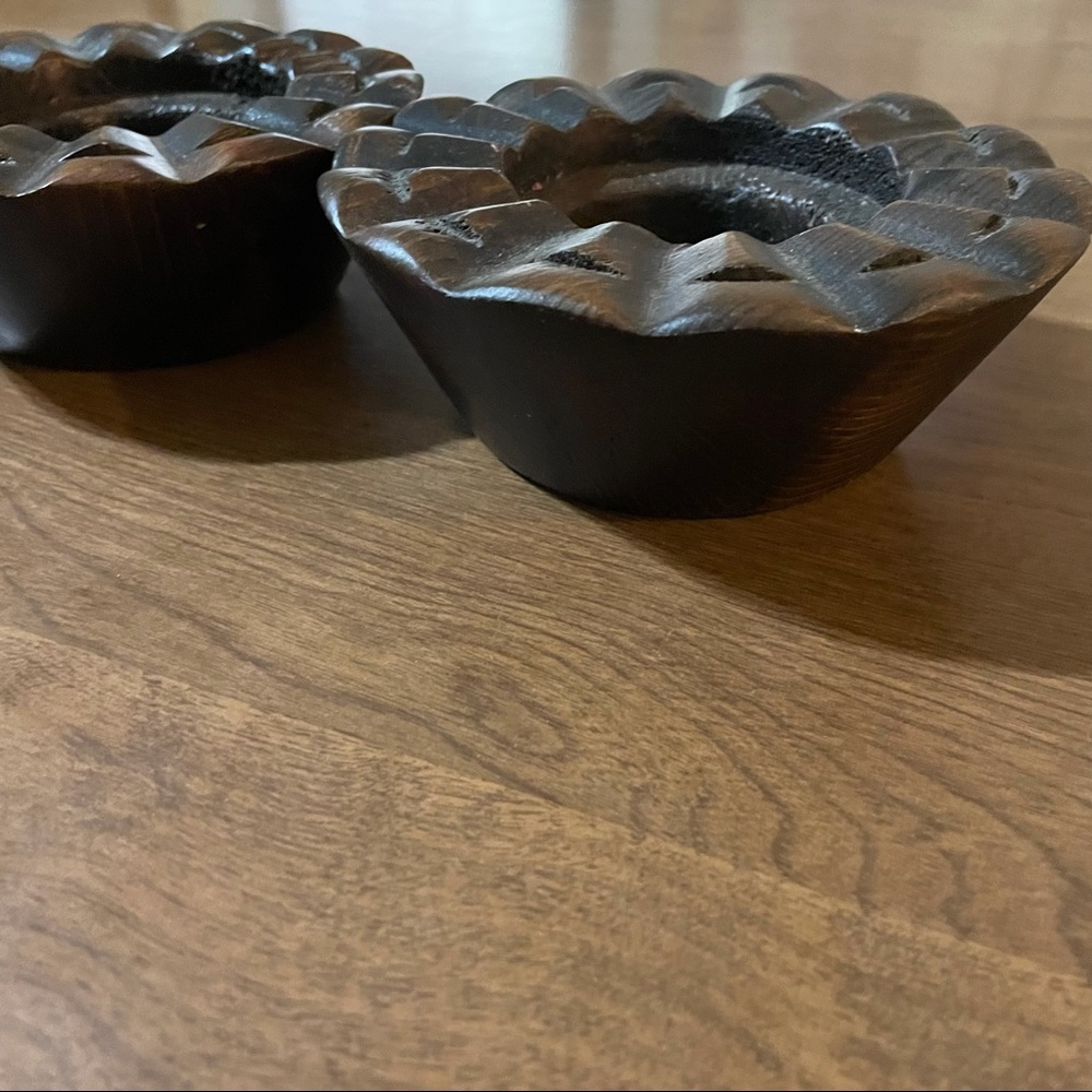 Vintage Spanish style wooden candle holders - Picture 3 of 3